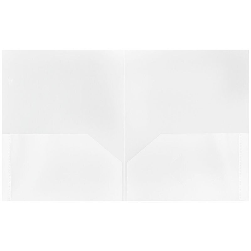 JAM Paper POP 2-Pocket Presentation Folder, Clear, 2/Box (382ECLDB)