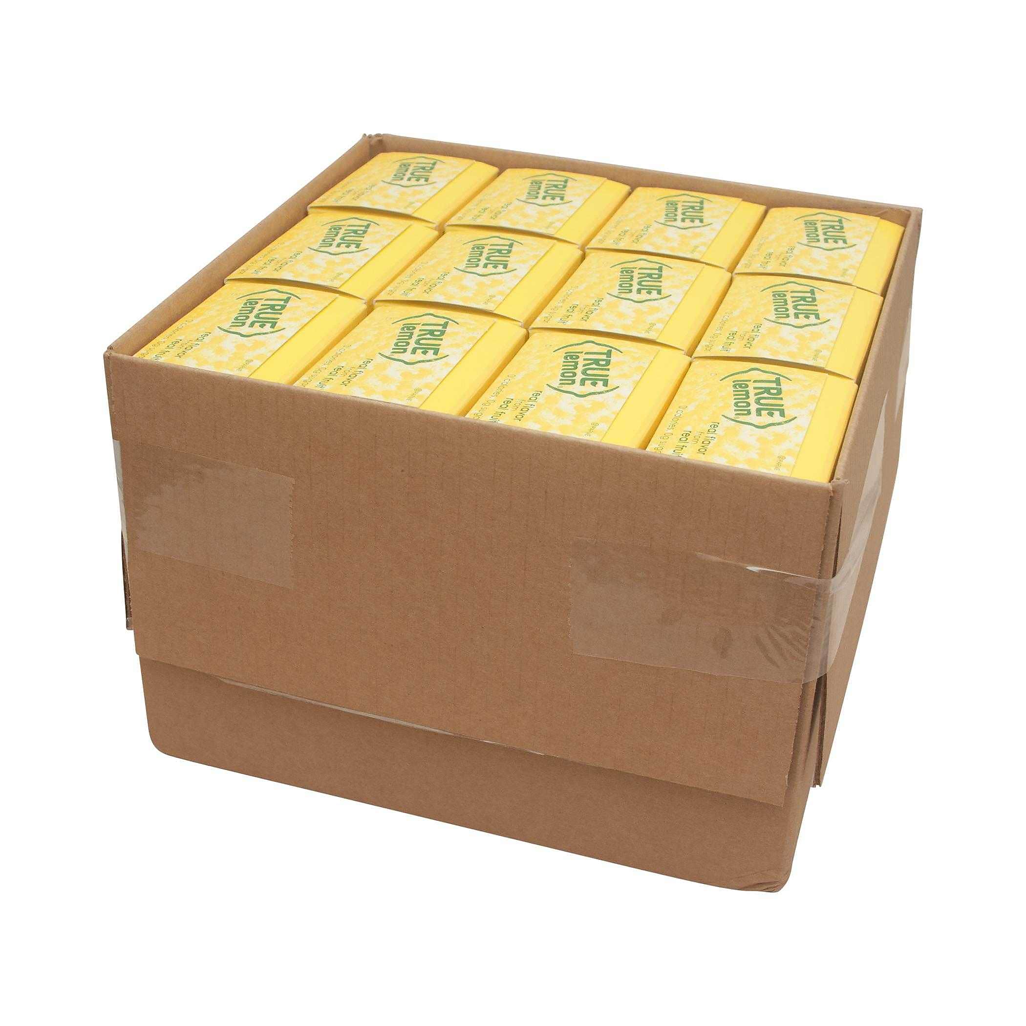 True Lemon Zero-Calorie Sugar-Free Crystallized Lemon Powdered Drink Mix, 0.03 oz., 100/Pack, 12 Packs/Carton (31021)