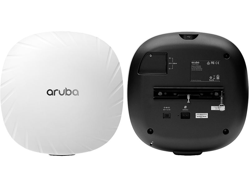 Aruba AP-555 AX5370 Tri Band WiFi 6 Access Point, White (JZ357A)