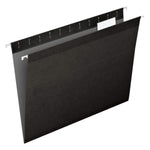 Pendaflex Reinforced Hanging File Folders, 1/5 Tab, Letter Size, Black, 25/Box (04152 1/5 BLA)