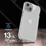 Zagg Crystal Palace Phone Case for iPhone 15/14/13, Shock Absorbing, Clear (702311699)