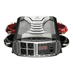 Cobra PRO 2500W Professional-Grade Power Inverter with 2 USB Ports, 4-Outlets, Black & Gray (CPI2500W)