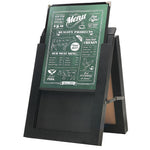 Excello Global Products Double-Sided Tabletop A-Frame Chalkboard and Menu Holder, 11" x 14", Black (EGP-MENU-AFRAME)