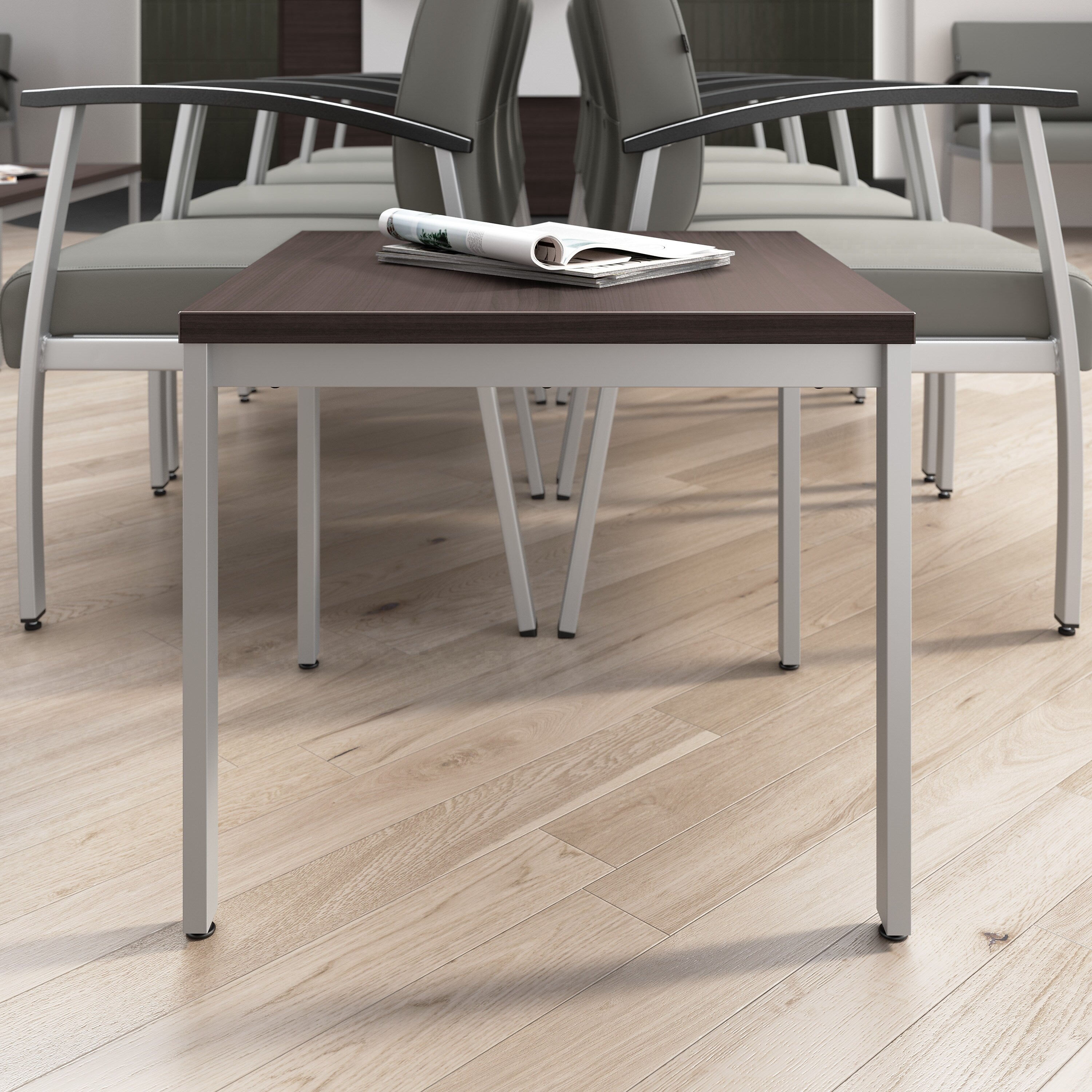 Bush Business Furniture Arrive 23"W x 23"D End Table, Storm Gray (AVT124SG)