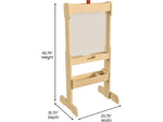 Flash Furniture Bright Beginnings Freestanding STEAM Easel, Brown (MK-ME03669-GG)
