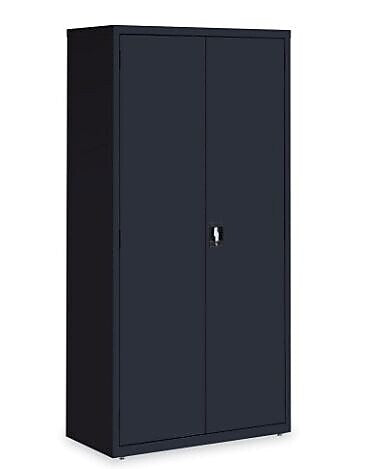 OIF 72"H Steel Storage Cabinet with 5 Shelves, Black (CM7218BK)