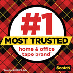 Scotch Transparent Clear Tape Refill, 1" x 72 yds., 3" Core, Clear (600-12592)