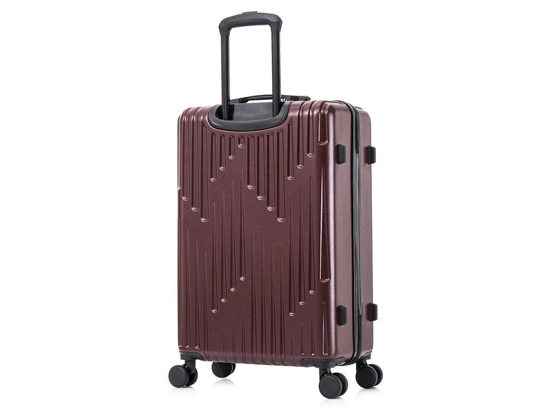 InUSA Drip 24" Hardside Suitcase, 4-Wheeled Spinner, TSA Checkpoint Friendly, Wine (IUDRI00M-WIN)