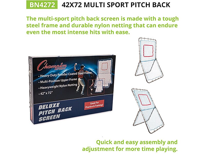 Champion Sports Multisport Pitch Back Screen, Multicolor (BN4272)