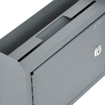 AdirOffice Steel Multipurpose Drop Box Interoffice Mailbox, Medium, Gray (631-02-GRY-PKG)