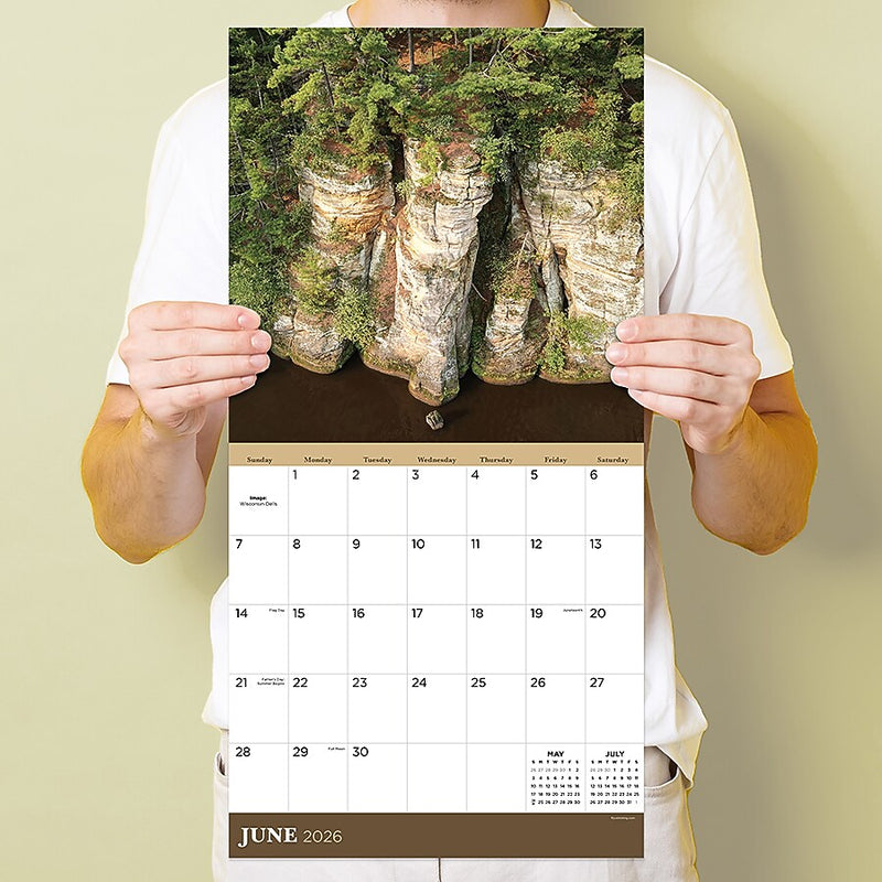 2026 TF Publishing Wisconsin 12" x 12" Monthly Wall Calendar (26-1041)