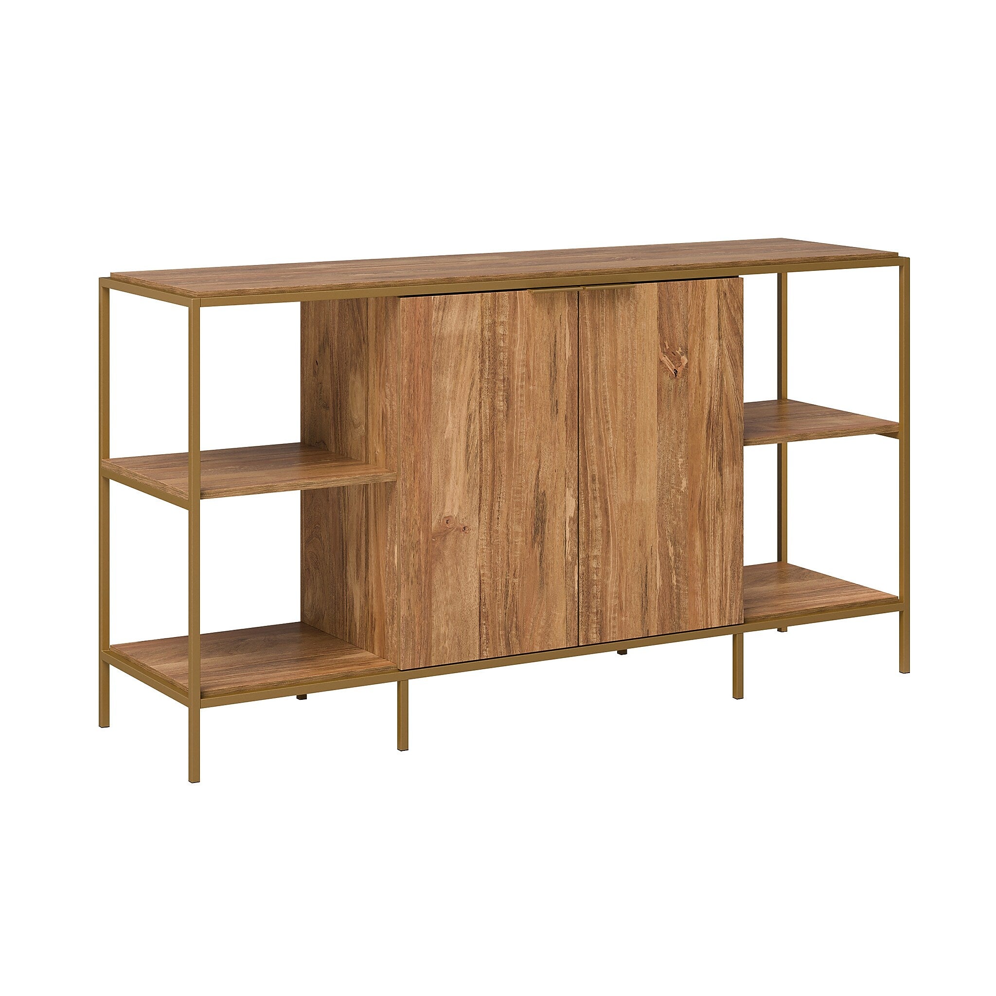 Sauder International Lux Credenza TV Stand, Screens up to 65", Sindoori Mango (428195)