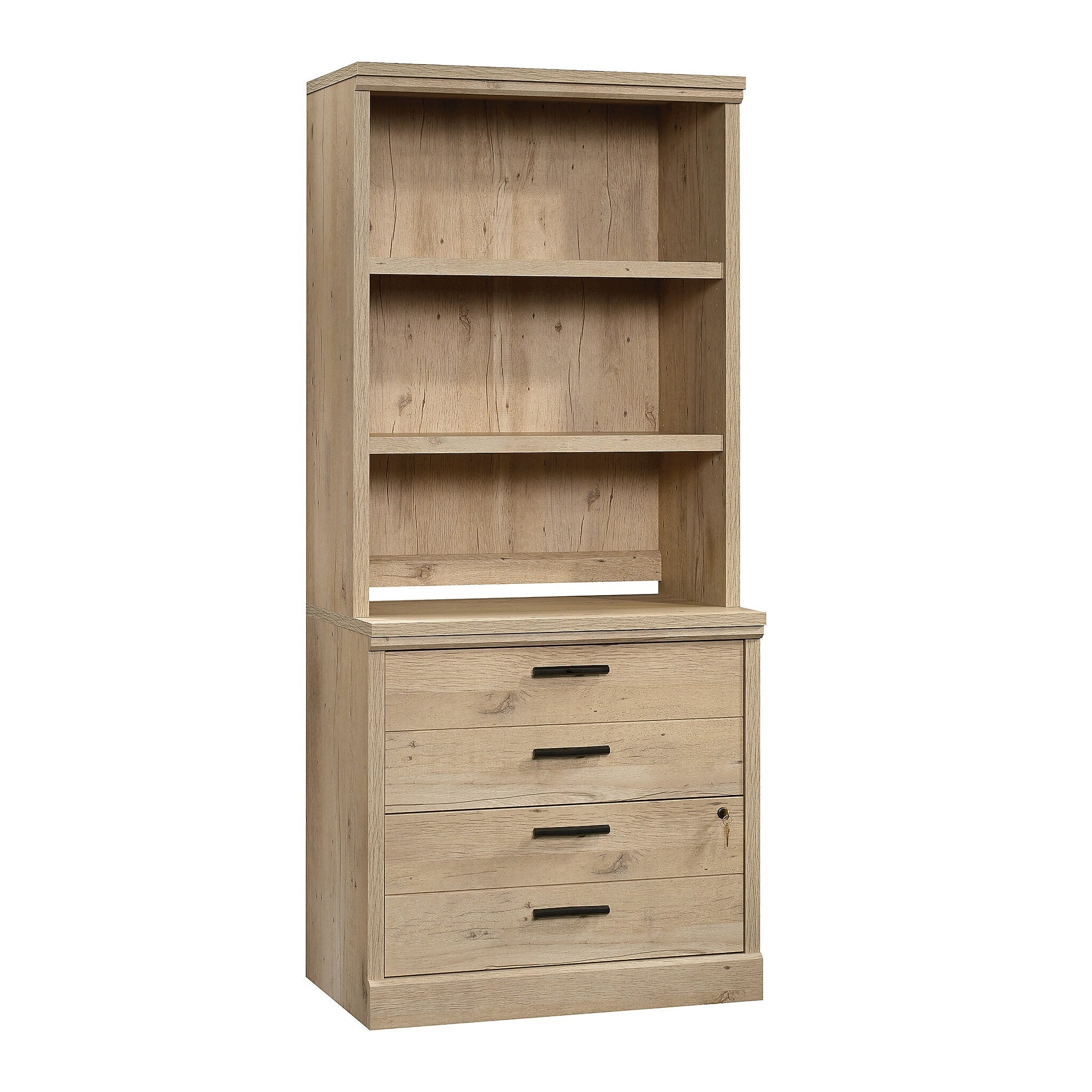 Sauder Aspen Post 2-Drawer Lateral File Cabinet, Letter/Legal Size, Lockable, 30"H x 31"W x 19"D, Prime Oak (427013)