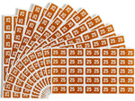 Smead "25" ETS Color-Coded Labels, 1" x 0.5" Brown, 25 Labels/Sheet, 10 Sheets/Pack (67925)