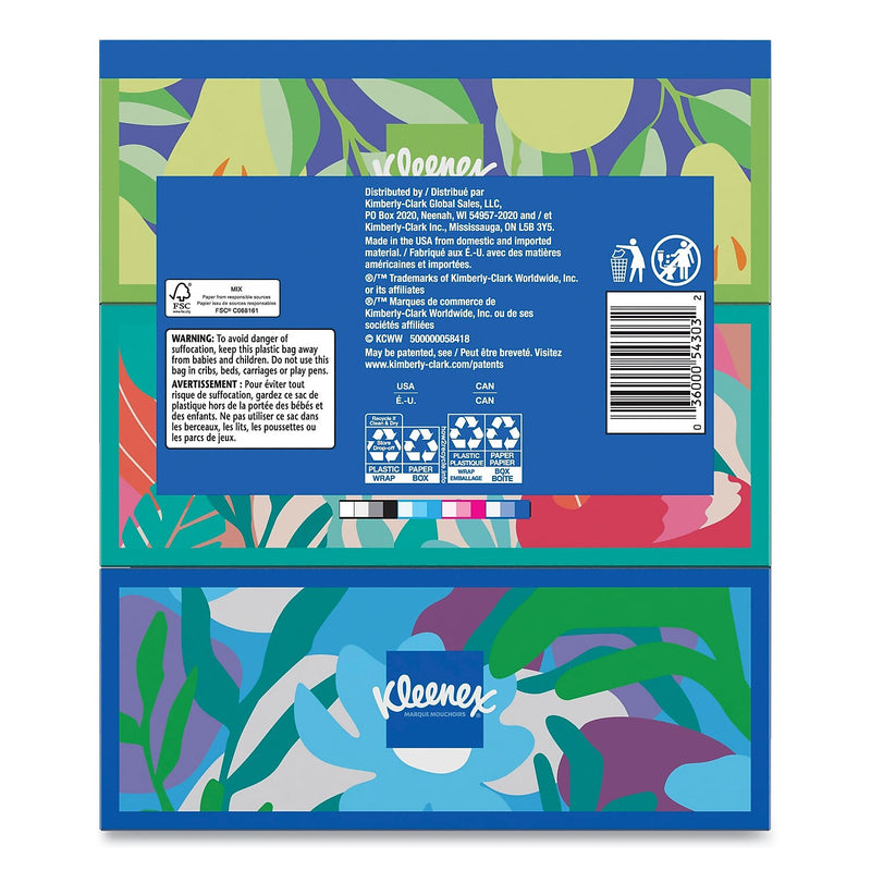 Kleenex Trusted Care Facial Tissue, 2-Ply, 160 Tissues/Box, 3 Boxes/Pack, 12 Packs/Carton (54303)