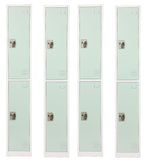 AdirOffice 72" 2-Tier Misty Green Storage Locker, 4/Pack (ADI629-202-MGRN-PKG-4)