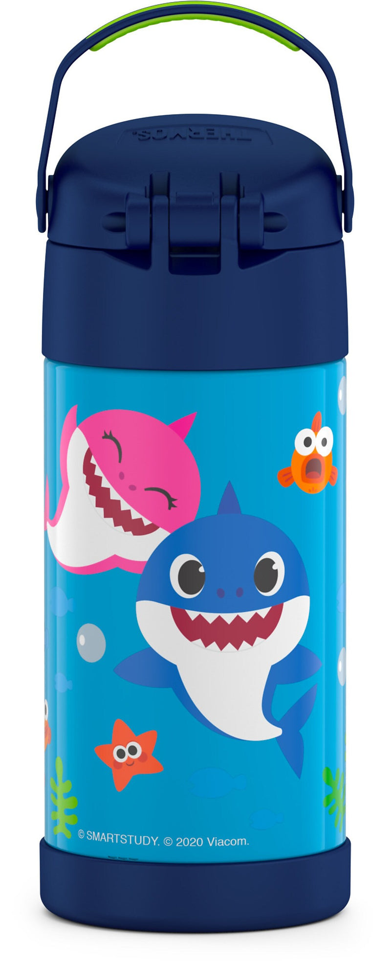 Thermos FUNtainer Baby Shark Stainless Steel Vacuum Insulated Water Bottle, 12 oz. (EAF4100BS6)