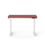 VersaDesk PowerLift 48"W Electric Rectangular Adjustable Standing Desk, Cherry/White (PLSDR4824-WC-APP)
