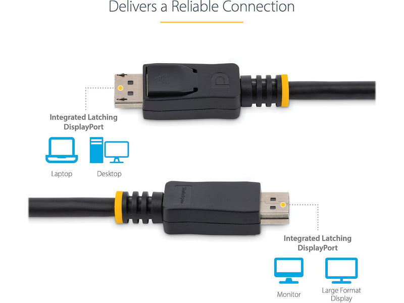 StarTech 6' 4K DisplayPort to DisplayPort Cable, Male to Male, Black, 10/Pack (DISPLPORT6L10PK)