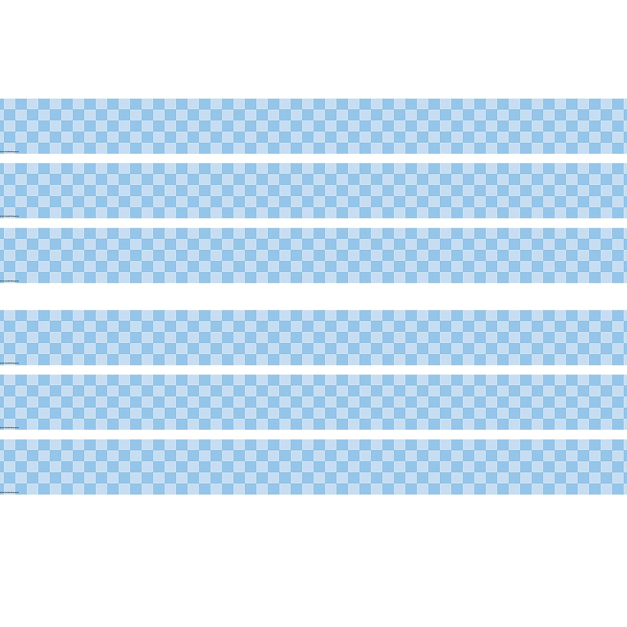 Teacher Created Resources Border Trim, 3" x 2.92', Checkers Scalloped, 12/Pack, 6 Packs/Bundle (TCR9318-6)
