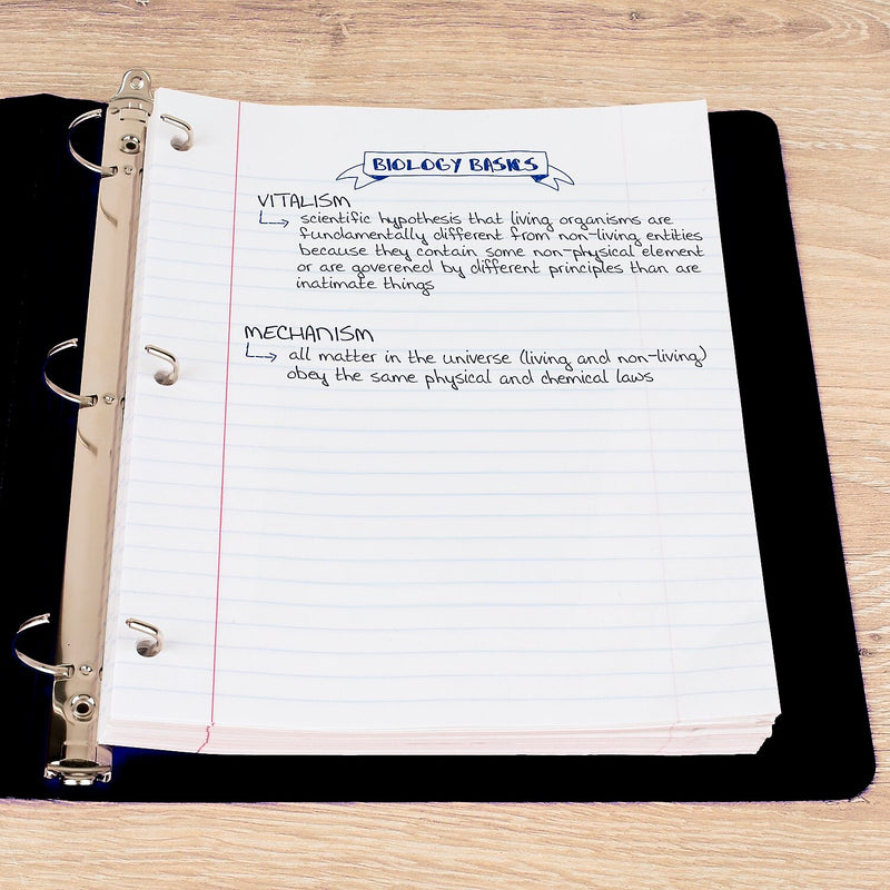 Mead Wide Ruled Filler Paper, 8" x 10.5", 3-Hole Punched, 200 Sheets/Pack (15200)