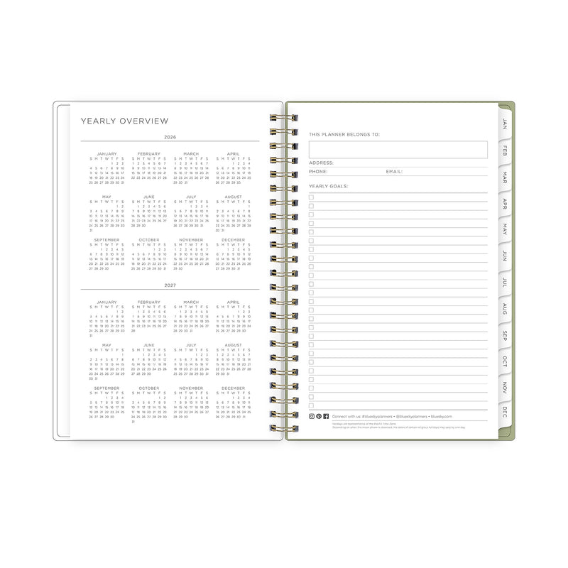 2026 Blue Sky Kelly Ventura Gardens 5" x 8" Calendar Year Weekly & Monthly Planner, Plastic Cover, Multicolored (153065)