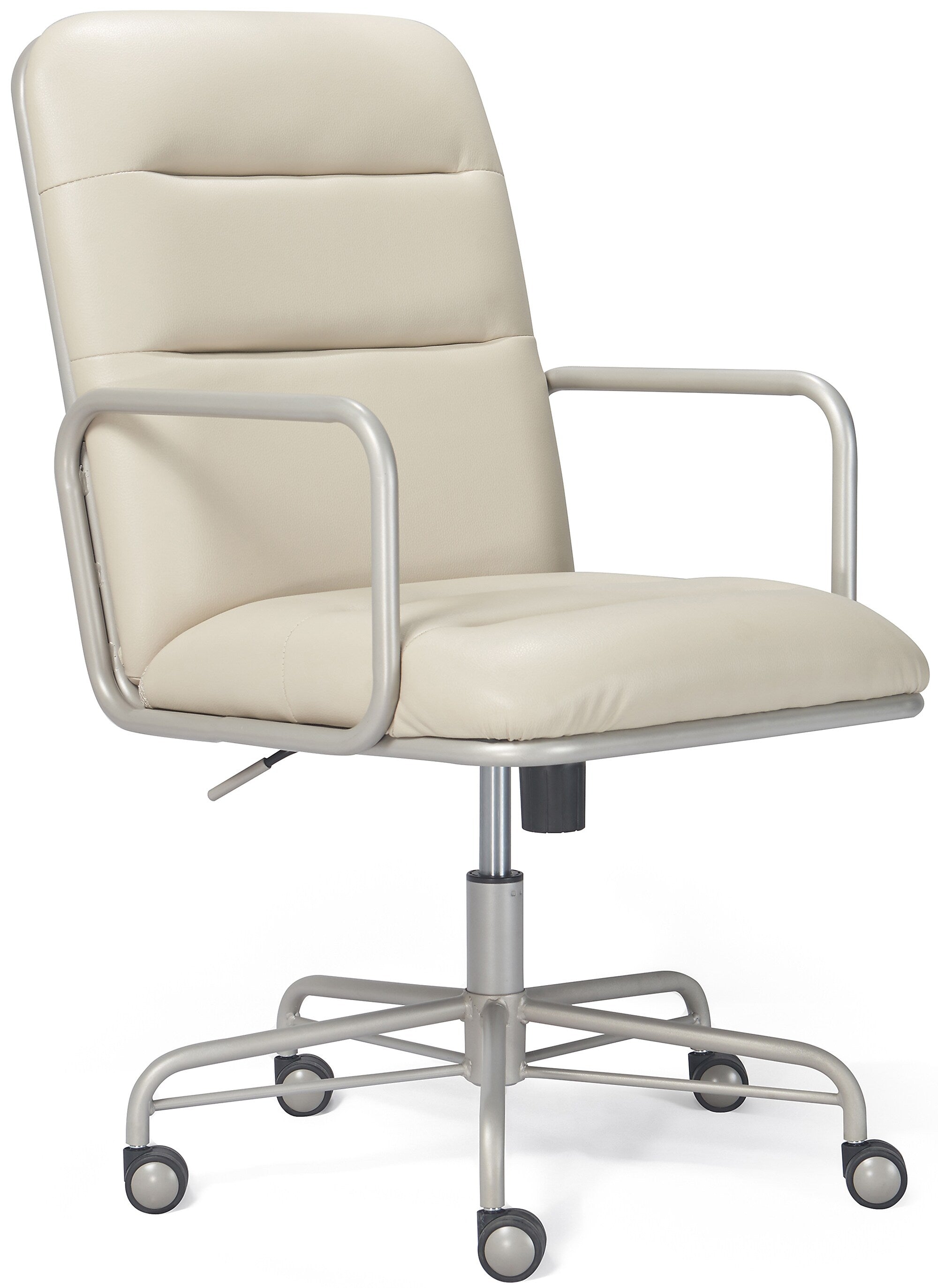 Finch Franklin Bonded Leather Computer and Desk Chair, Ivory White (CHR10060C)