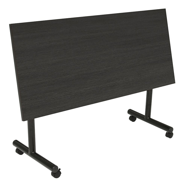 Regency Kobe 72"W x 30"D Foldable Training Room Table, Laminate, With Wheels, Ash Grey (MKFT7230AG)