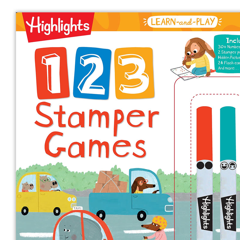 Highlights Learn-and-Play 123 Stamper Games Activity Book