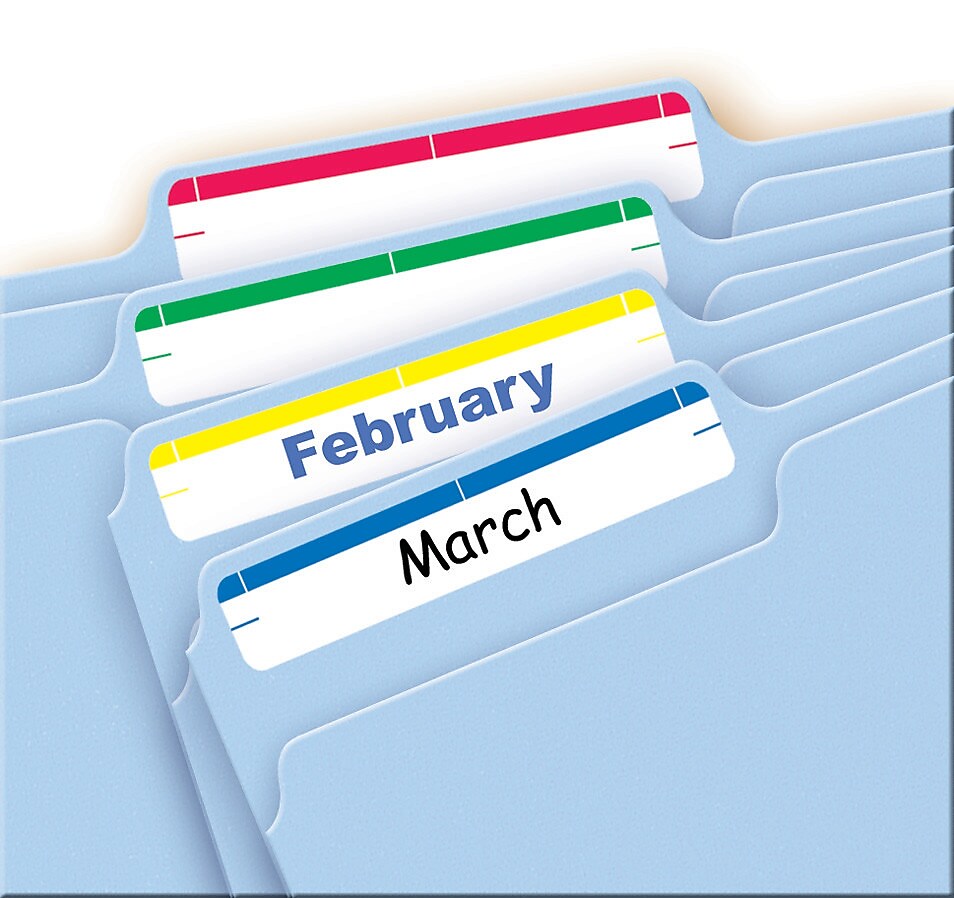 Avery Easy Peel Laser/Inkjet File Folder Labels, 2/3" x 3-7/16", Assorted, 252 Labels/Pack (5215)