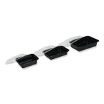 GEN Food Container with Lid, 38 oz, 8.81 x 6.02 x 2.48, Black/Clear, Plastic, 150/Carton