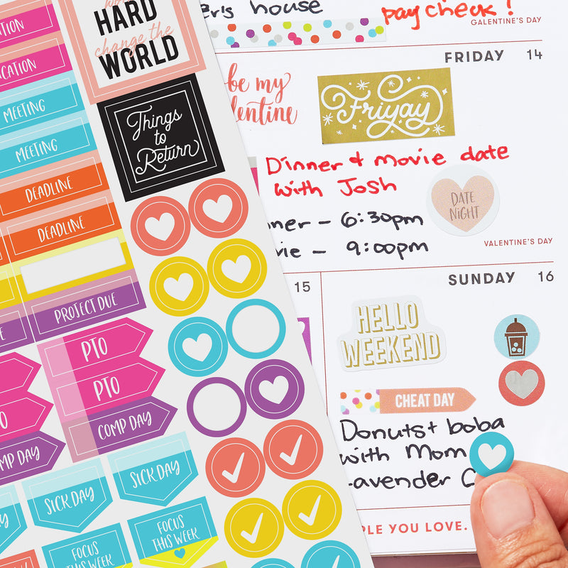 Avery Planner Stickers Variety Pack, Assorted Colors, 1,656/Pack (6785)