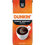 Dunkin' Midnight Ground Coffee, Dark Roast, 11 oz., Each (SMU00076)