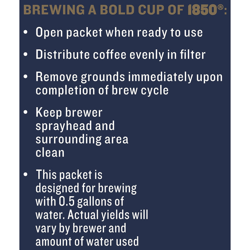 1850 Pioneer Blend Ground Coffee Fraction Pack, Medium Roast, 2.5 oz., 24/Carton (SMU21511)