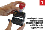 2000 Plus S-360 Received Rectangle Dater Stamp, Blue and Red Ink, 1 3/4" x 1 1/4" (011034)