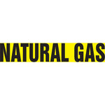 Accuform Self-Stick Pipe Marker, NATURAL GAS, 3/4" to 1-1/4", Black/Yellow (RPK523SSA)