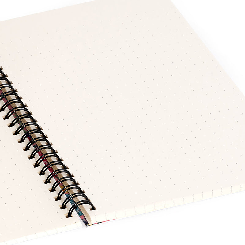 DENY Designs Floral Pink Pattern 1-Subject Professional Notebooks, 5.5" x 8.25", Dotted, 60 Sheets (70910-NOBS01)
