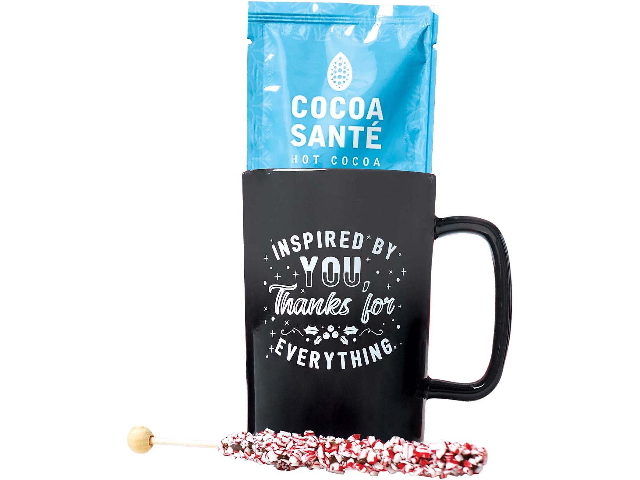 Baudville Dazzling Ombre "Thanks for Everything" Coffee Mug, 14 oz., Black/White (92947)