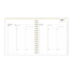 Planning Calendar DD Rugby Stripe Navy Frosted PP 8x10 RY26 Daily/Mthly Safety Wirebound -