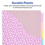 Avery Big Tab Insertable Plastic Dividers with Pocket, 5 Tabs, Multicolor Pastel (07714)