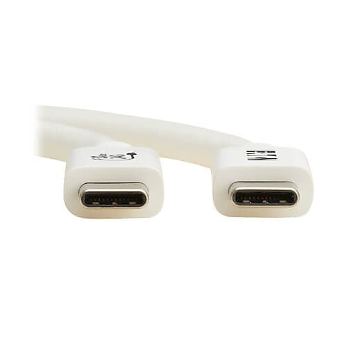 Eaton USB4 6.6' USB-C 240W Charging Cable, 20 Gbps, Male to Male, White (U521-1P0M-WH20G)