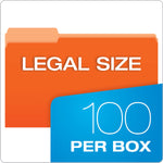 Pendaflex Two-Tone File Folder, 3-Tab, Legal Size, Orange, 100/Box (153 1/3 ORA)