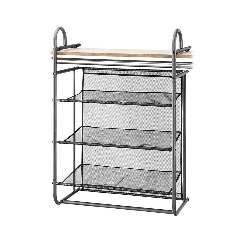 Whitmor 3-Shelf Hanging Closet Organizer, Black (6905-12085)