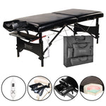 Master Massage 30” Galaxy Therma Top Portable Massage Table with Accessories (Black) (20244)