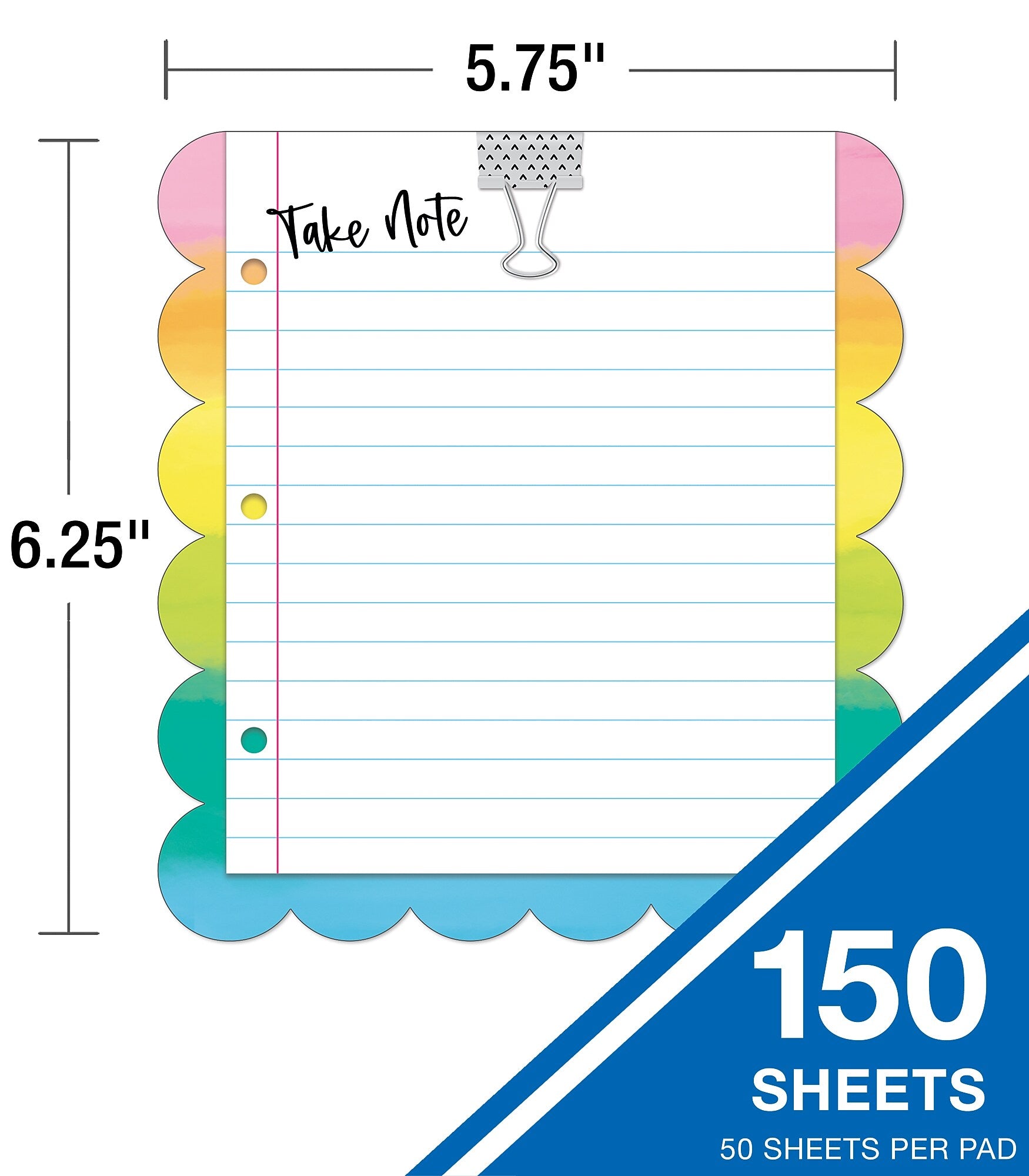 Carson-Dellosa Take Note Notepad Set, Multicolored (145401)