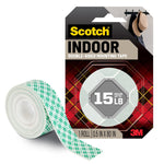 Scotch Double-Sided Indoor Mounting Tape, 0.5 in x 2.2 yds, White, 1 Roll/Pack (110S)