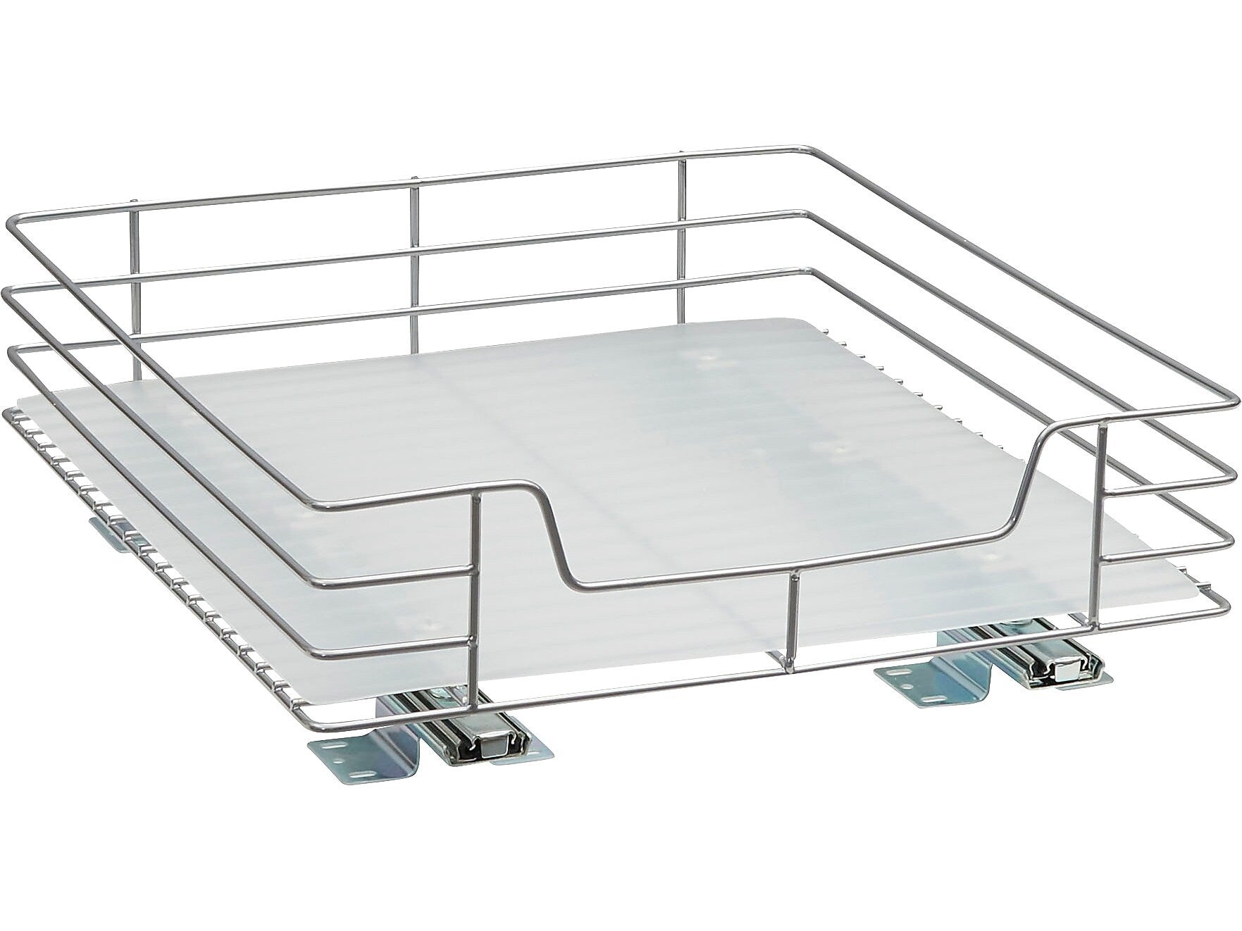 Household Essentials Glidez Steel Storage Organizer, Silver (25516-1)