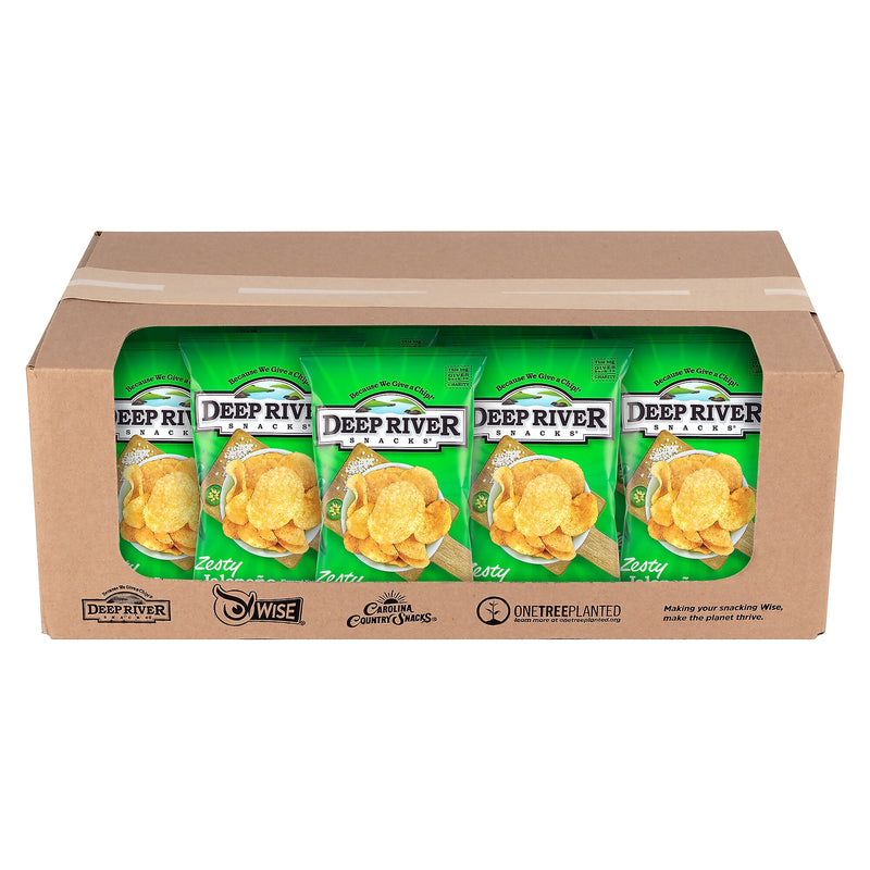 Deep River Snacks Gluten Free Zesty Jalapeno Kettle Cooked Potato Chips, 2.0 oz., 24/Box (220-02563)