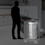 iTouchless Stainless Steel Trash Can, 23 Gallon (IT23DOT)