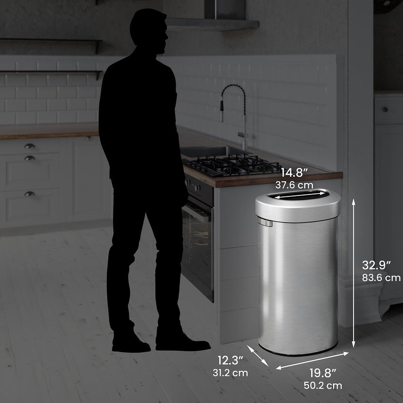 iTouchless Stainless Steel Trash Can, 23 Gallon (IT23DOT)